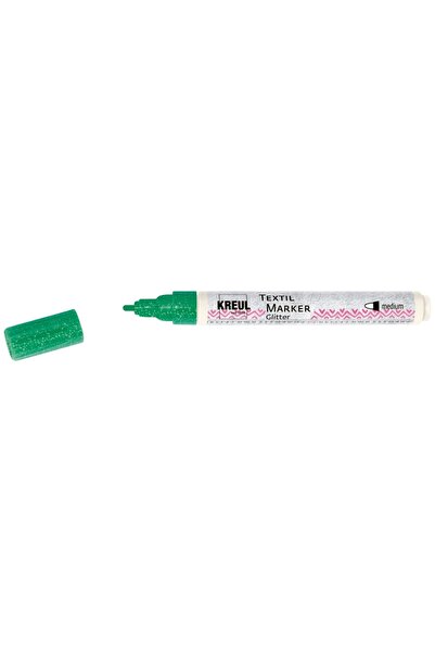 Kreul Marker textil Glitter Kreul, vârf mediu, verde