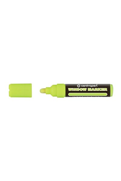 CENTROPEN Marker cu cretă lichidă galben neon, vârf rotund de 2-15mm, 9121
