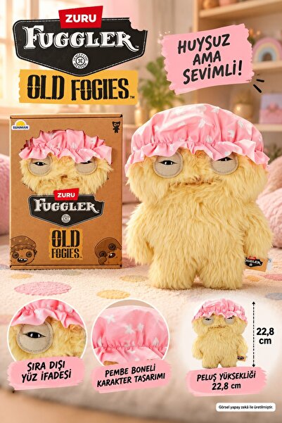 TOYFEST Fuggler Old Fogies Gabby Gibbler Krem Pembe Boneli Peluş Oyuncak - 22...