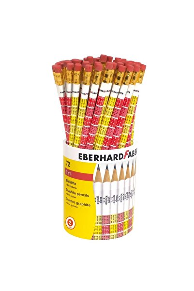 Eberhard Faber ПАКЕТ 72 БРОЯ ГРАФИТОВИ МОЛИВИ B С ГУМКА Таблица за умножение ...