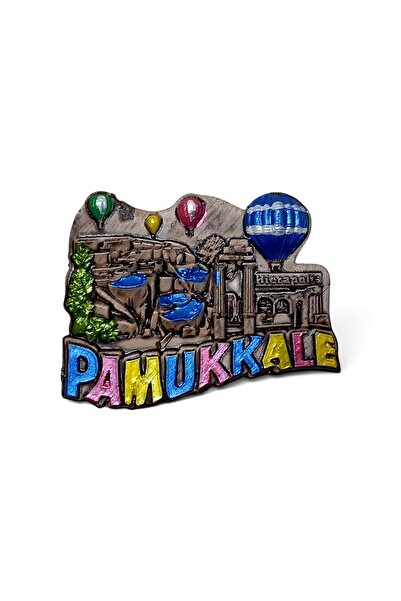 Genel Markalar Denizli Pamukkale magneti polyester kabartma hediyelik magnet