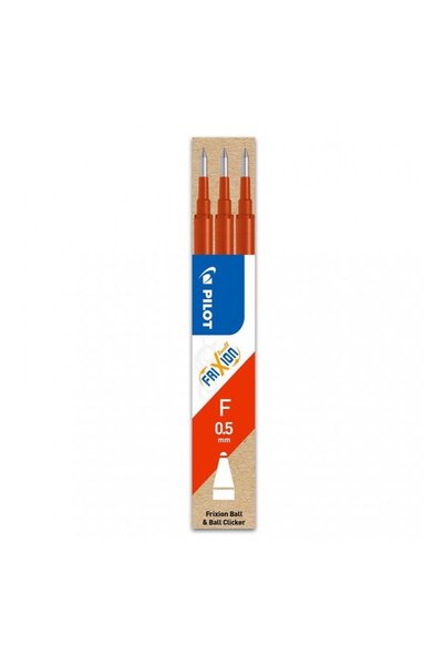 Pilot Frixion Clicker 0.5 mm rollerball refill 3 pieces/set red