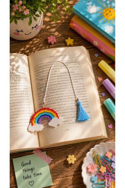 SEARD Miyuki Handmade Rainbow Bookmark