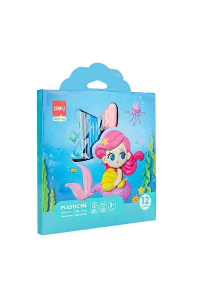 Deli Пластилин 12 цвята 240гр Картонена кутия
