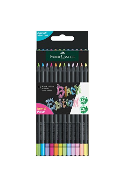 Faber Castell Colored pencils 12 pastel + neon Black Ed Faber-Castell