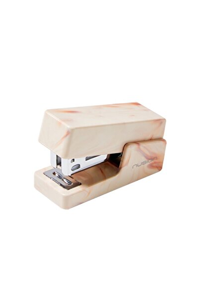 Deli Stapler 12 sheets 24/6 mini Nusign pink marbled