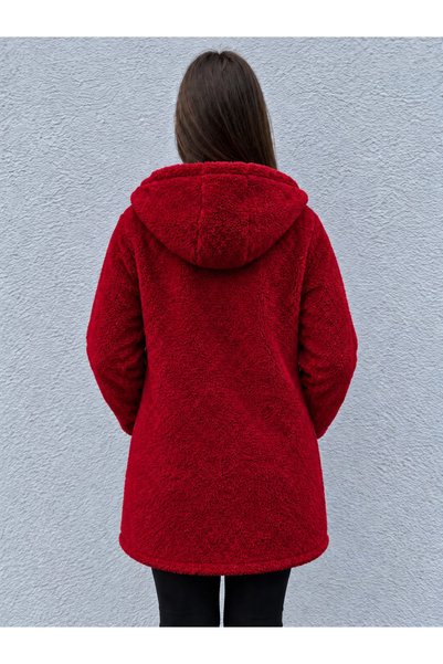 İkmal Peluş Tunik Fermuarlı Hırka