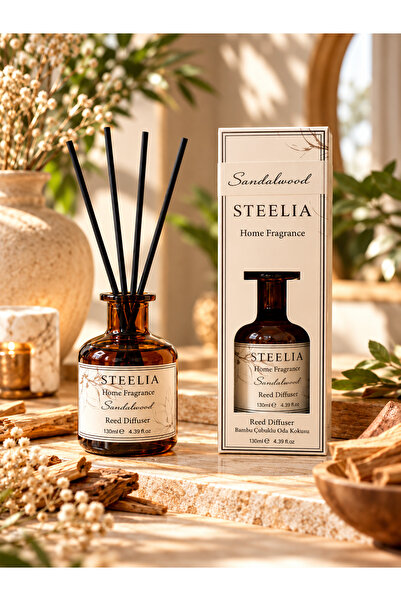 Sandalwood Bambu Çubuklu Oda Kokusu 120 ml Uzun Süre Kalıcı Reed Diffuser