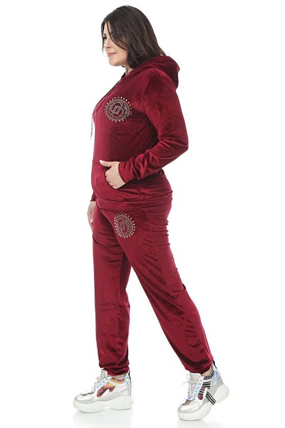 İkmal Burgundy Velvet Suit