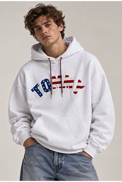 Tommy Hilfiger Unisex Tjw Star Embroidered Sweatshirt