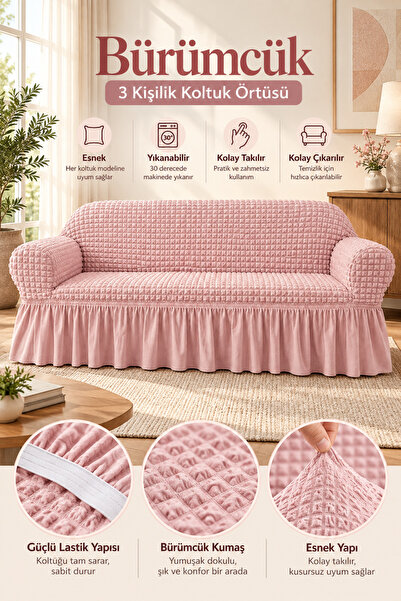 elgeyar Bürümcük Sofa, Couch, Sofa Bed Cover, Sofa Cover for 3 People