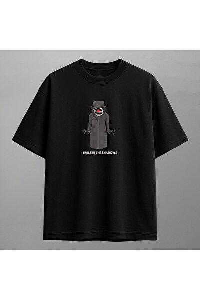 KEYFHOME Smile in the Shadows Horror Character Embroidered T-Shirt Unisex 100...