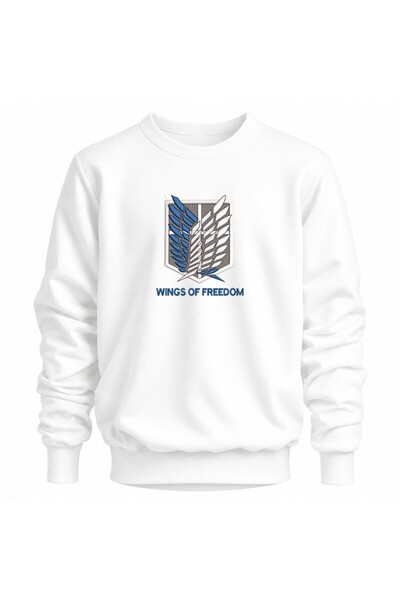 KEYFHOME Φούτερ Unisex με Κέντημα Anime Wings of Freedom Attack on Titan και ...