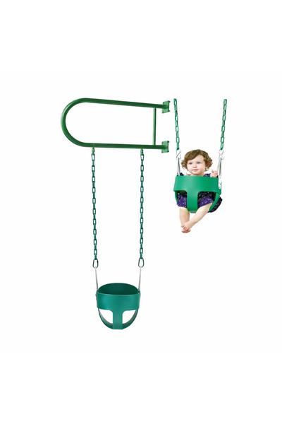 ALBADER Baby Swings Wall, Swing Wall Iron with Baby Swing Seat & Chains For O...