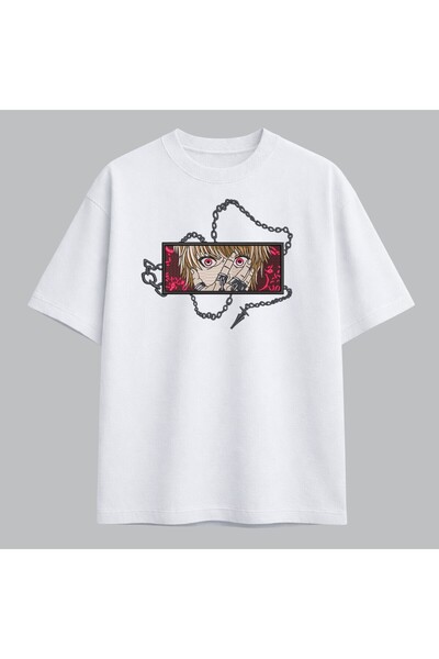 KEYFHOME Kurapika Hunter x Hunter Anime Tricou brodat Unisex 100% bumbac