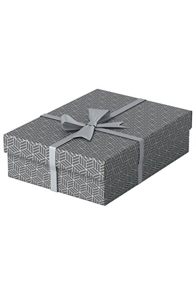 Esselte STORAGE BOX WITH LID 36 x 26 x 10 CM GREY RECYCLED