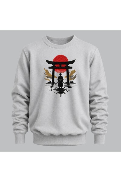 KEYFHOME Hanorac unisex cu gât de ciclism cu broderie cu text Cross Into Grea...