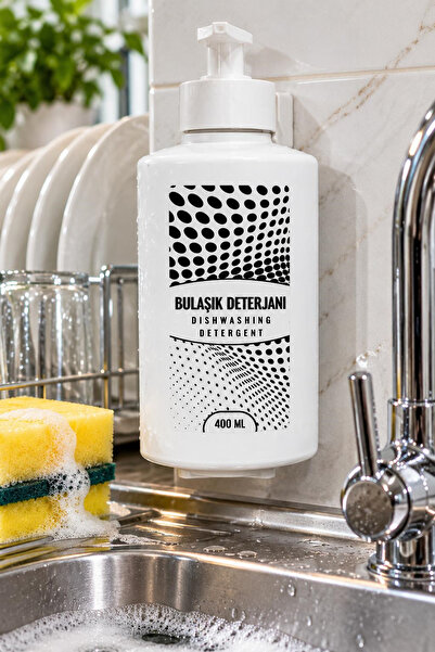Hyd 1 Adet Özel Kilitli Modern Duvara Asma Aparatlı 400 ml Bulaşık Sabunu Eti...