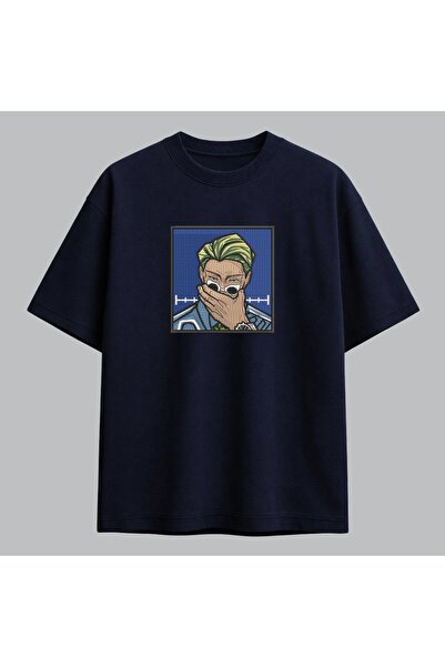 KEYFHOME Kento Nanami Jujutsu Kaisen Anime Embroidered T-Shirt Unisex 100% Co...