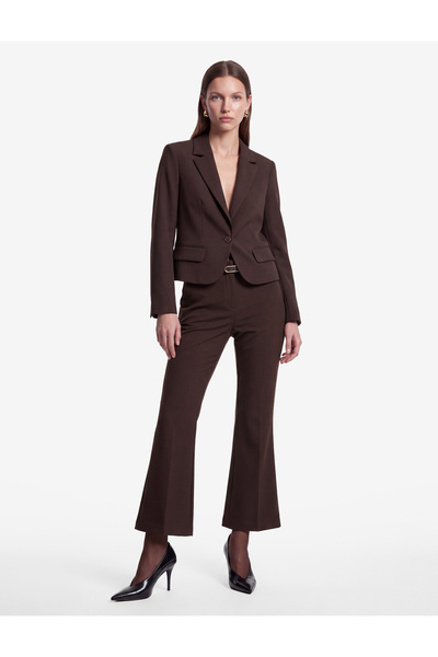Koton High-Waisted Spanish-Style Flared Pants with Belt Detail and Pockets