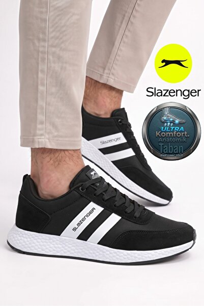 Slazenger حذاء رياضي رجالي أسود من Zaal حذاء رياضي مريح للاستخدام اليومي Sa13...