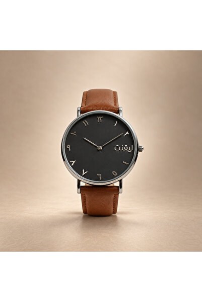 LIGANT Luxury Men's Watch with Brown Leather Strap - Sleek and Stylish Design