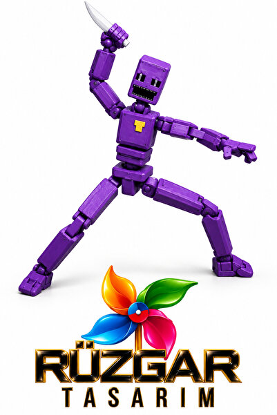 Rüzgar Tasarım Fnaf Five Nights at Freddy's T13 William Afton Fnaf Eklemli Oy...