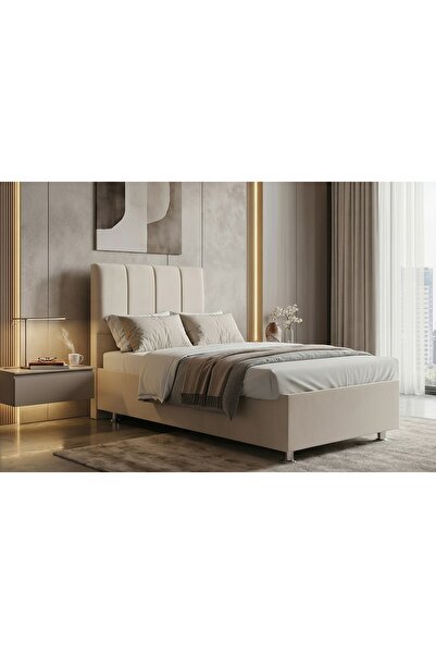 Vivense PALMA BAZA VE BAŞLIK SETİ, KREM, 90X190