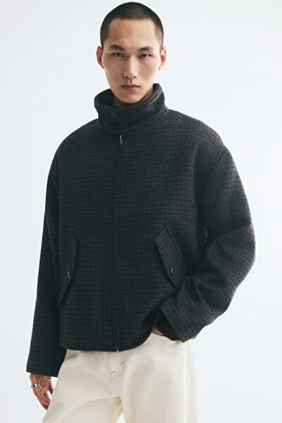 H&M Yün Karışımlı ve Dik Yakalı Ceket