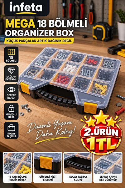 İnfeta Cutie organizatoare Mega cu 18 compartimente 42x29,5x6 cm Organizator ...