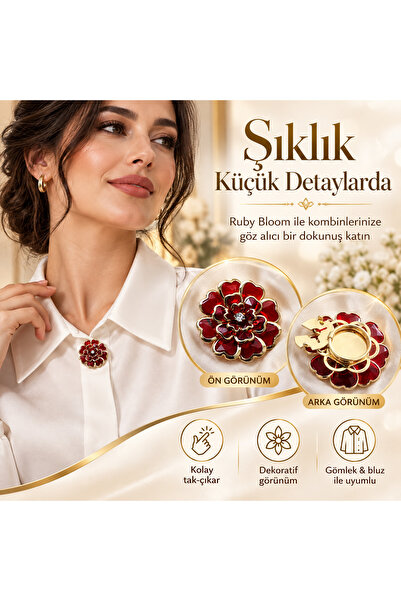 MetaSery Yeni Trend İnci Görünümlü Kalp Düğme Broş, Gold Detaylı Siyah Düğme ...