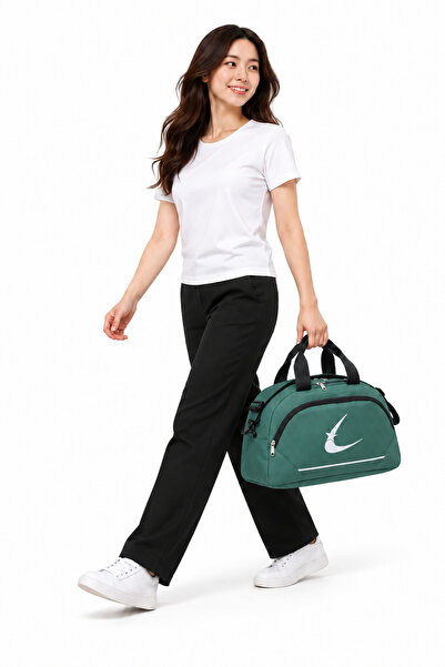 Bevitton Black Two-Compartment Long Strap Unisex Medium-Sized Travel Fitness ...