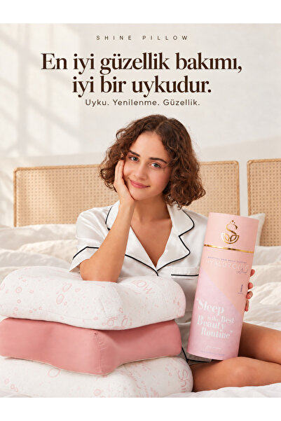 Shine Pillow Kırışıklık Önleyici Ortopedik Güzellik Yastığı – Hyaluronik Asit Içerikli, Anti-aging Visko Yastık