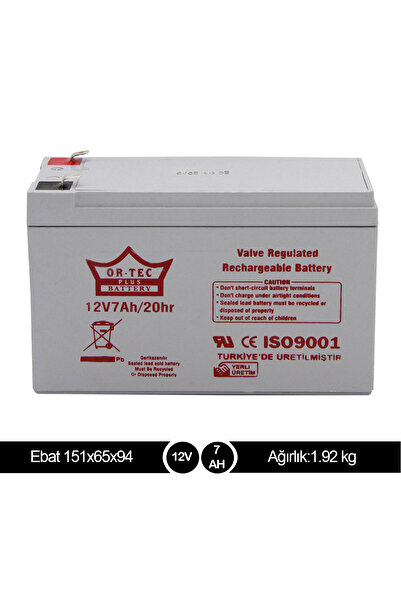 ORTEC 12 Volt 7ah Pil Akü