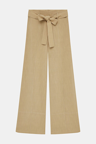 W Collection BEJ KETEN VİSKON PANTOLON