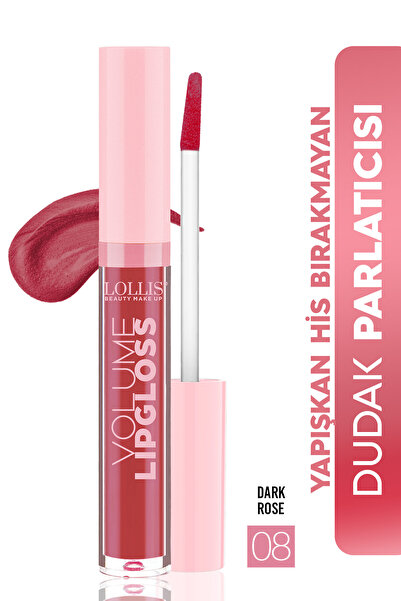 Lollis Volume Lipgloss 08 Dark Rose / Dudak Parlatıcı 08 Dark Rose
