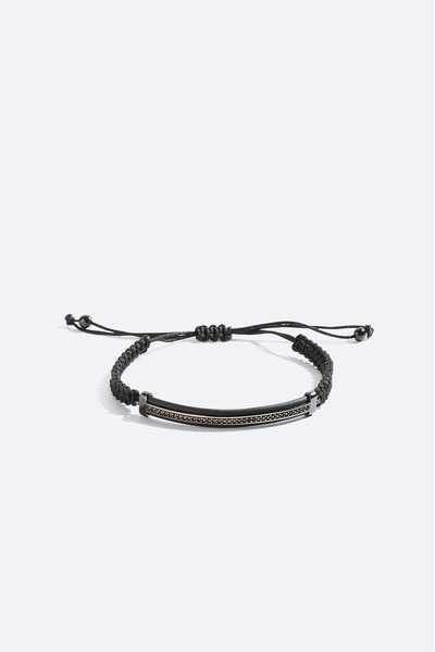 Avva Men's Black Zircon Stone Bracelet B009622