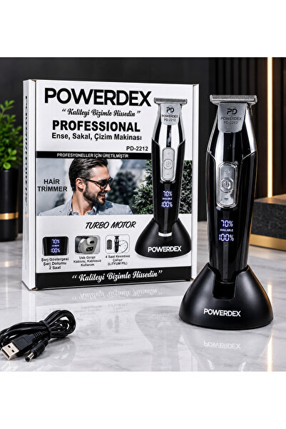 powerdex Pd-2212 Dijital Şaç Sakal Kesme Makinesi