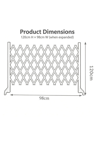 Generic Brand Expandable Wooden Garden Trellis, 120 × 98 x5 cm Adjustable Pla...