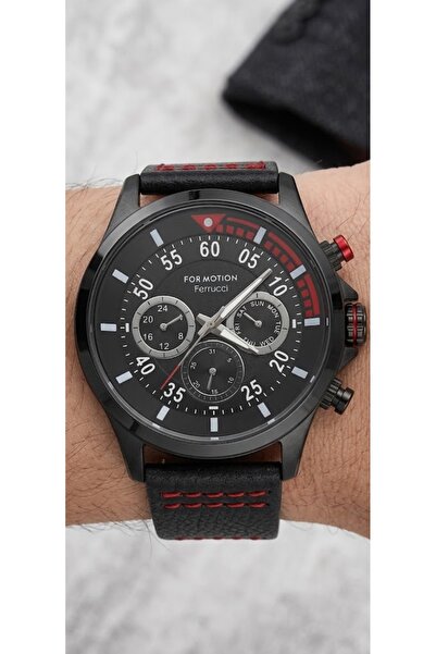 Formotion Fm.B00121.01 Functions Active Stylish Leather Cord Men's Wristwatch