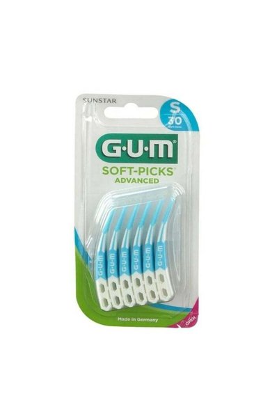 GUM أدوات ناعمة متقدمة صغيرة الحجم # 649 مع رؤوس مطاطية مرنة لإزالة البلاك بلطف