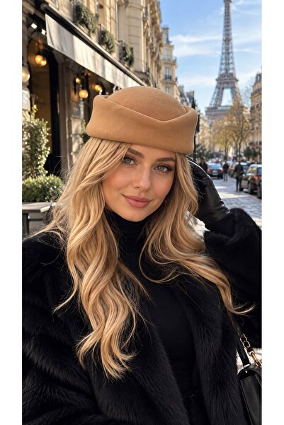 HAZAL KAYA ATELIER Camel Wool Felt Women's Hat