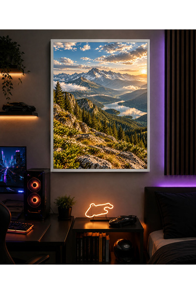 Miutic Print Studio Tablou decorativ pentru drumeții, Tablou premium cu peisa...