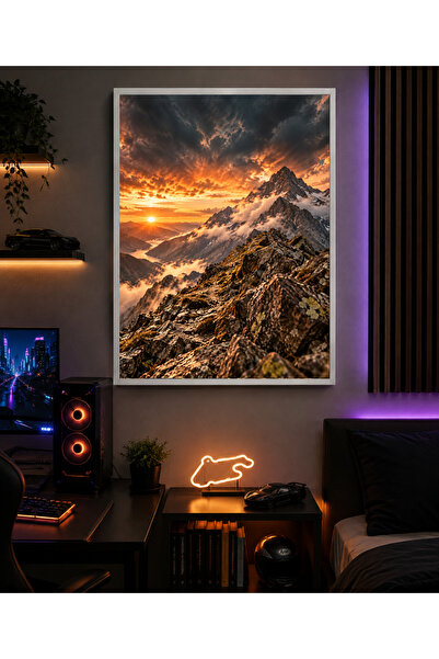 Miutic Print Studio Tablou decorativ pentru drumeții „Drumul bun nu e nicioda...