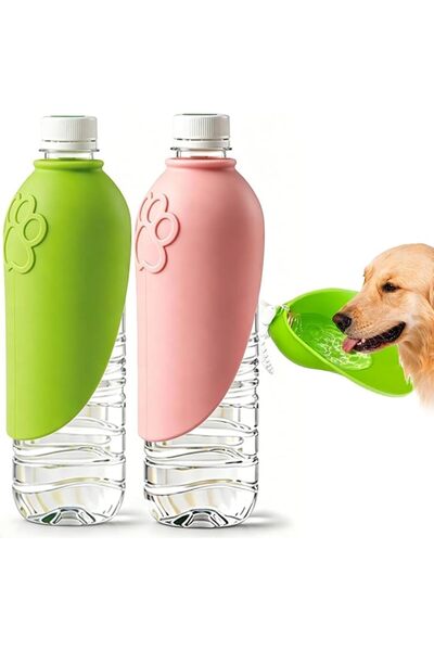 Generic 2 Pack Portable Dog Water Bottles Add a Hanging Rope Silicone Pet Dri...