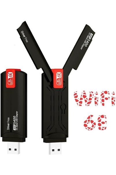 KASTWAVE محول واي فاي 6E USB 3.0 لأجهزة الكمبيوتر المكتبية - دونجل لاسلكي عال...