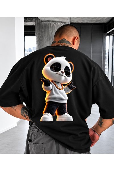 LUQES MEN'S WEAR Premium Unisex Baskılı %100 Pamuklu Bisiklet Yaka Kısa Kollu...