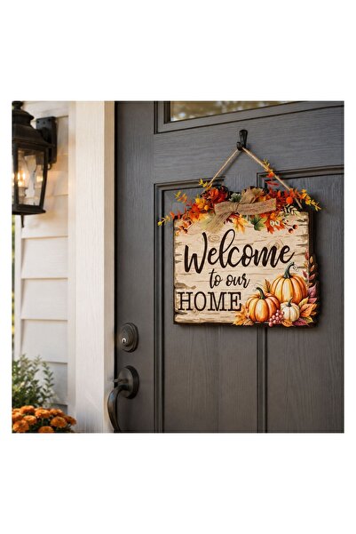 OEM Tablita Decorativa Suspendabila din Lemn cu Dovleci 30x26,5cm – decor de ...