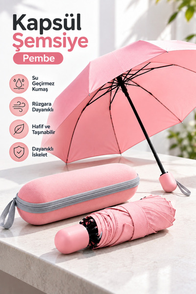 Clevora KAPSÜL ŞEMSİYE PEMBE