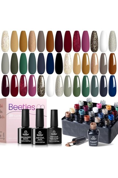 beetles Gel Polish مجموعة طلاء أظافر جيلي بيتلز - طلاء جيلي سحري، طقم عيد الم...